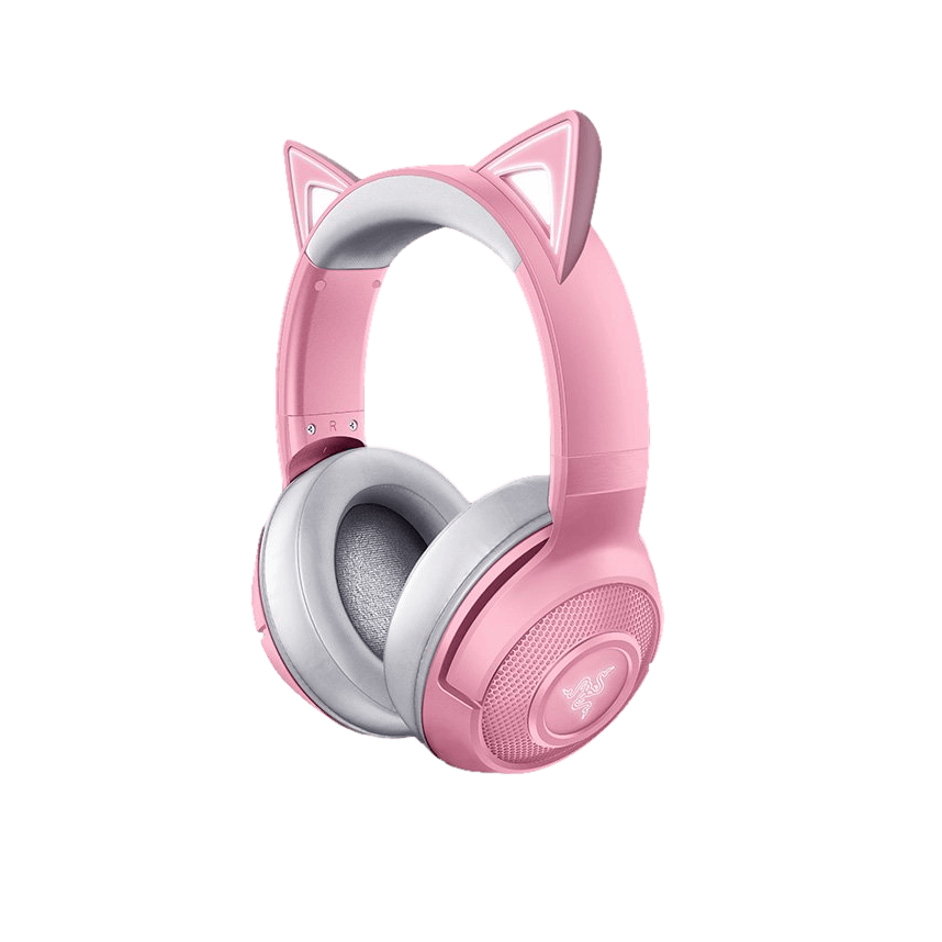 אוזניות בצבע ורוד RAZER KRAKEN BT KITTY 