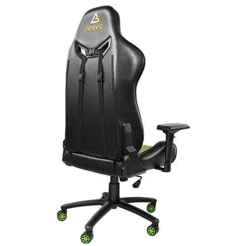 green and white gaming chair