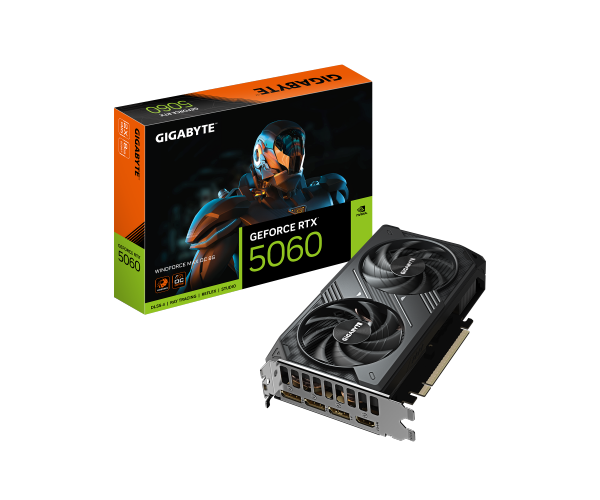 Gigabyte GeForce® RTX5060 WindForce 2 MAX OC 8GB GDDR6