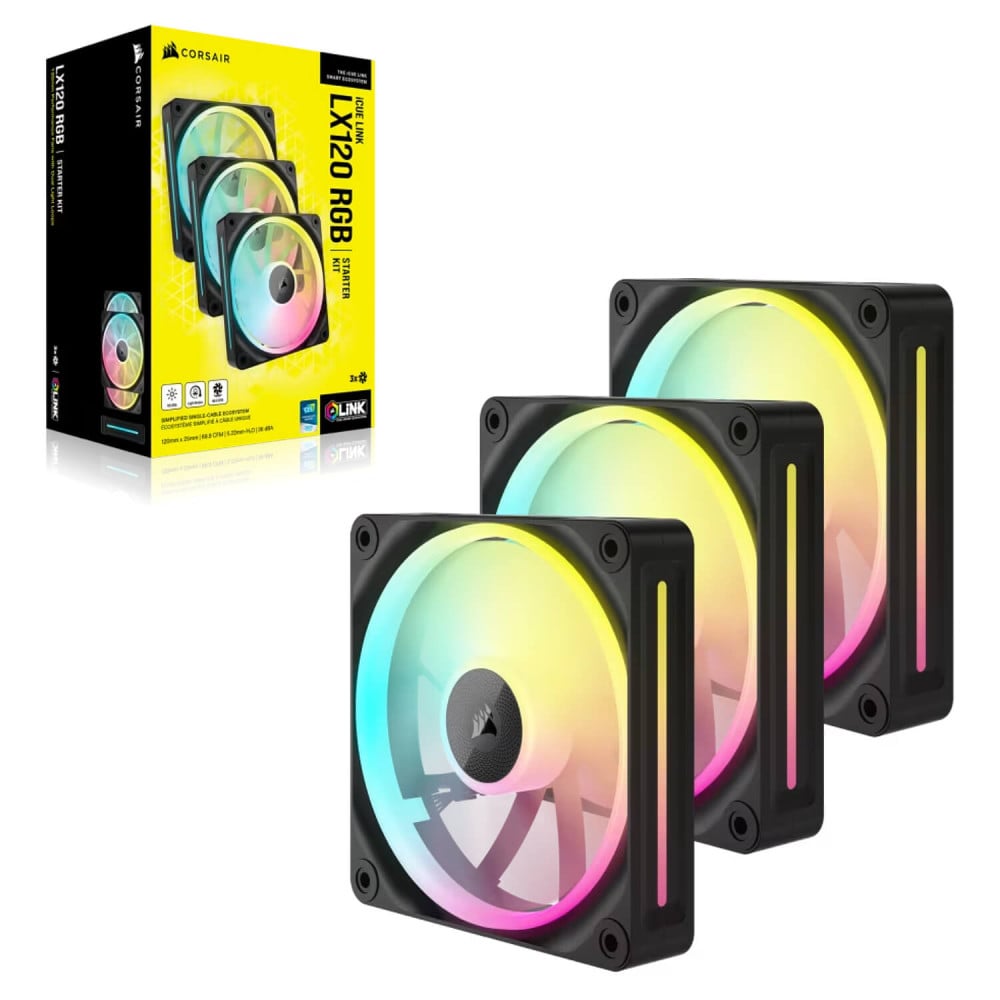 Corsair iCUE LINK LX120 Black 3X120MM Pack RGB