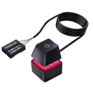 כפתור כיבוי והדלקה מכני בצבע שחור Pc Power Button With RGB