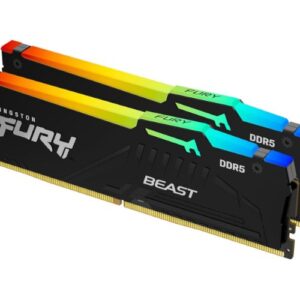 Kingston FURY Beast RGB 32GB(2X16GB)DDR5 EXPO CL36 6000Mhz Black