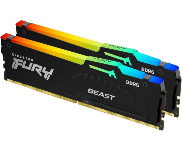 Kingston FURY Beast RGB 32GB(2X16GB)DDR5 EXPO CL36 6000Mhz Black