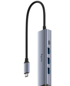 CUDY 5-IN-1Type-C USB HUB 1GB LAN HUB