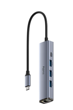 CUDY 5-IN-1Type-C USB HUB 1GB LAN HUB