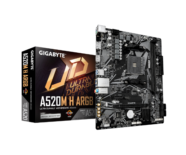 Gigabyte A520M-H ARGB AMD AM4 HDMI DP