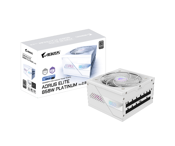 Gigabyte AORUS ELITE P850W PG5 ICE PCIE 5.1 Fully Modular 850W 80Plus Platinum