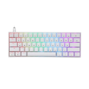 SKYLOONG GK61 Glacier White Yellow Optical OPTICAL SWITCHES 60% RGB Wired