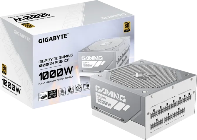 Gigabyte GAMING GME1000GM PG5 ICE ATX 3.1 Fully Modular 1000W 80Plus Gold
